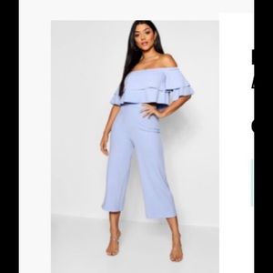 Boohoo Tops - Boohoo baby blue pants & crop set Boohoo Tops - Boohoo baby blue pants & crop set
